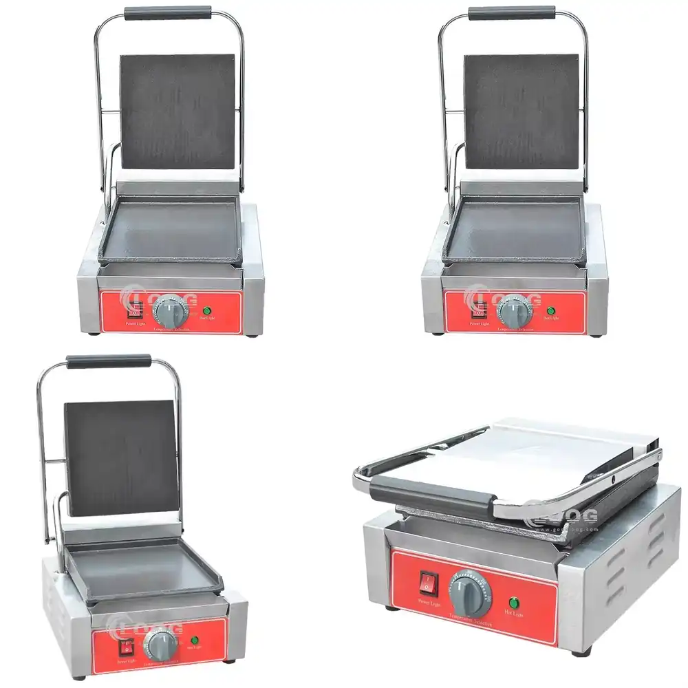 Sandwich Press Panini - Pemanggang Panini Komersial Baja Anti Karat