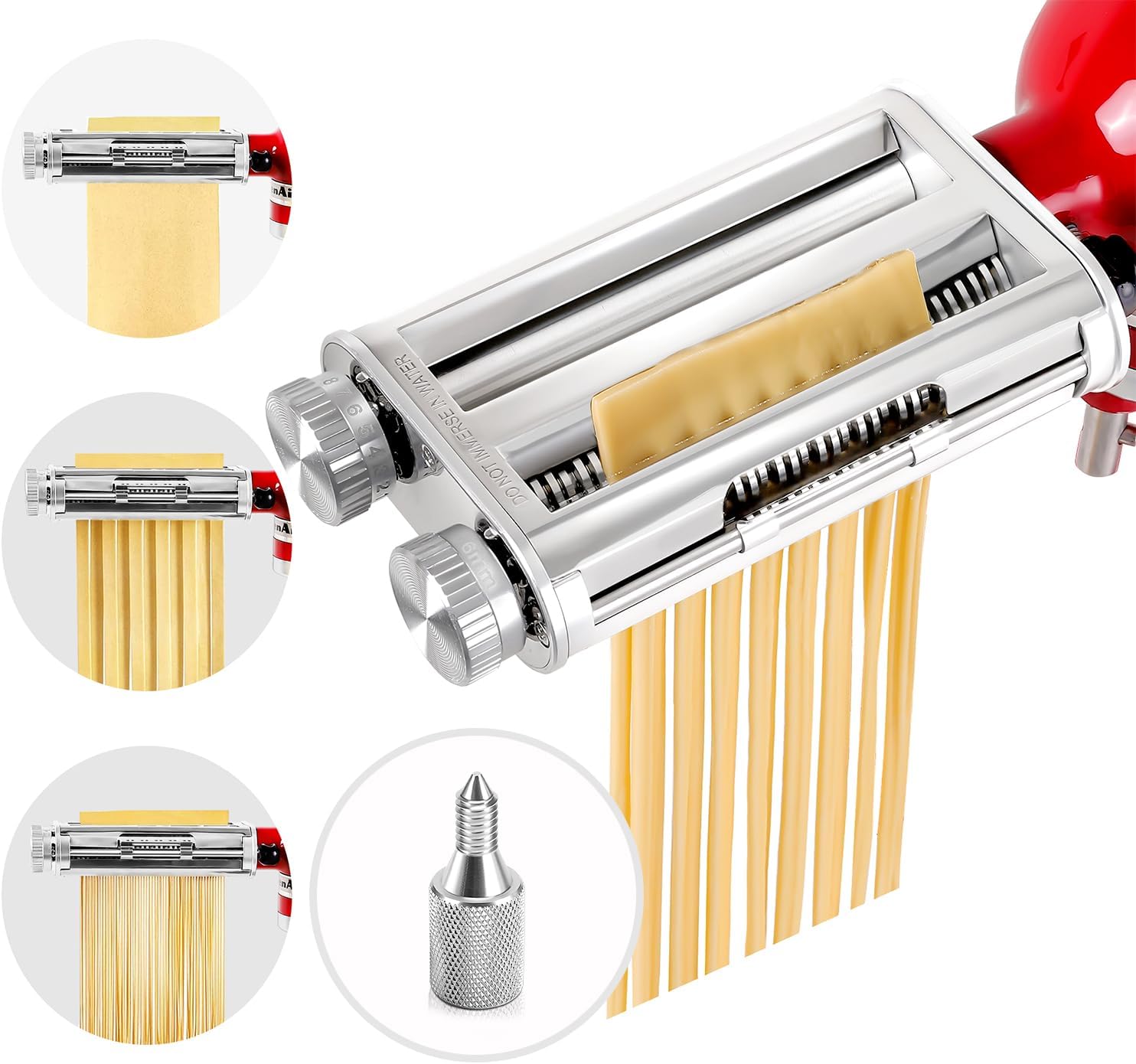 Commercial Kitchen Aid Mixer - Aksesoris Penggiling & Pemotong Pasta 3-in-1