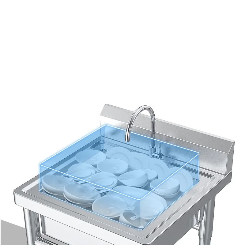 Commercial Kitchen Double Sink - Wastafel Dapur—Wastafel Ganda untuk Kantin Komersial