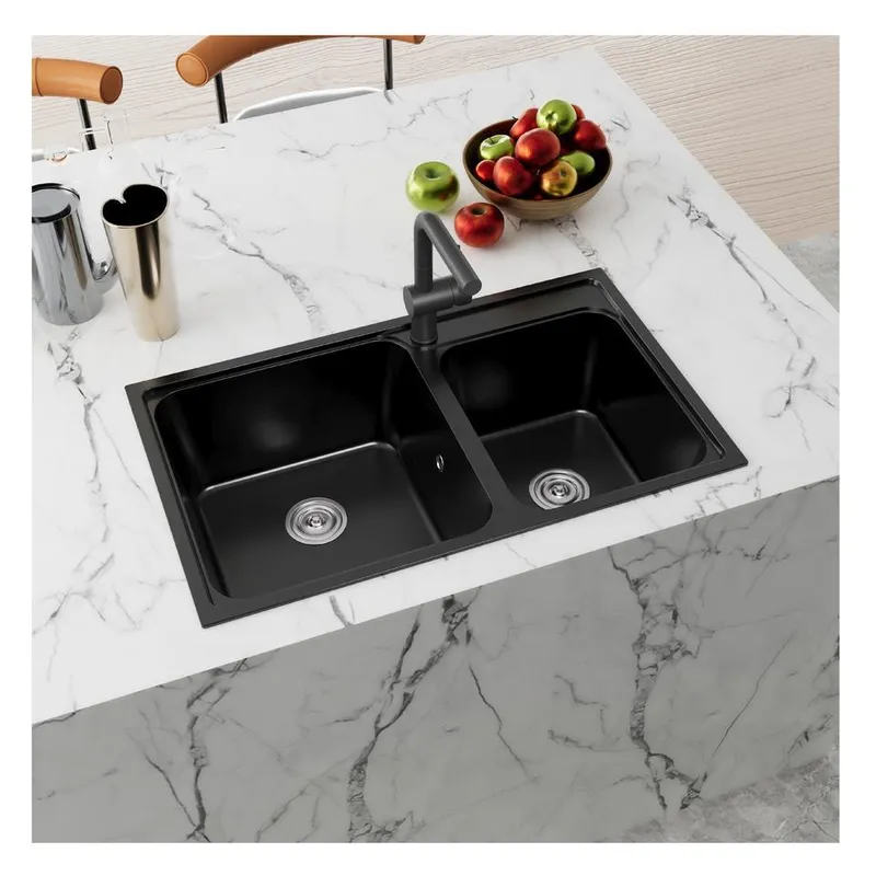 Commercial Kitchen Double Sink - Wastafel Ganda SMC Berkekuatan Tinggi Tahan