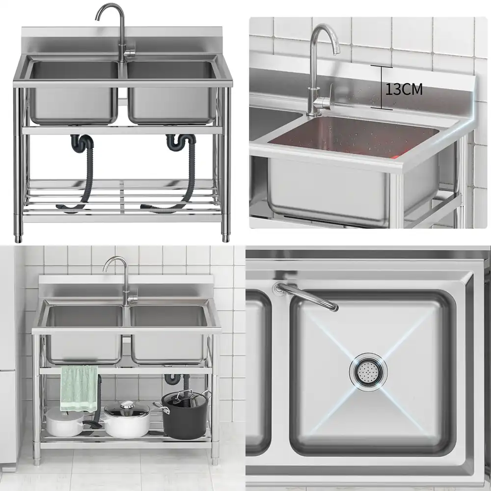 Commercial Kitchen Double Sink - Wastafel dapur stainless steel 2026, bak