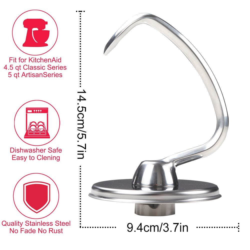 Kait adonan baja tahan karat u - Commercial Kitchen Aid Mixer ulasan dan harga