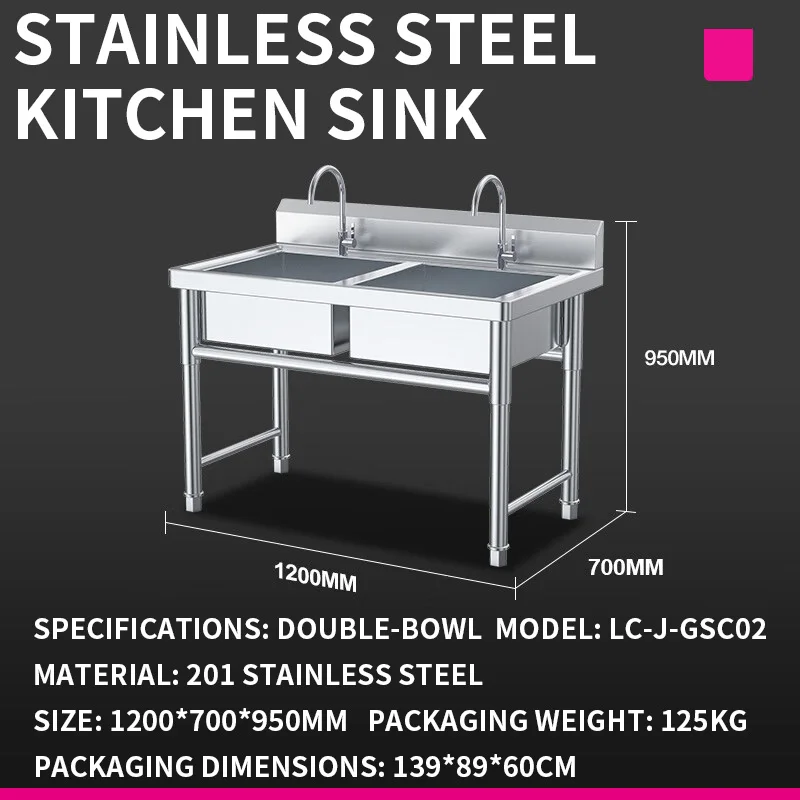 Wastafel Dapur—Wastafel Ganda  - Commercial Kitchen Double Sink ulasan dan harga