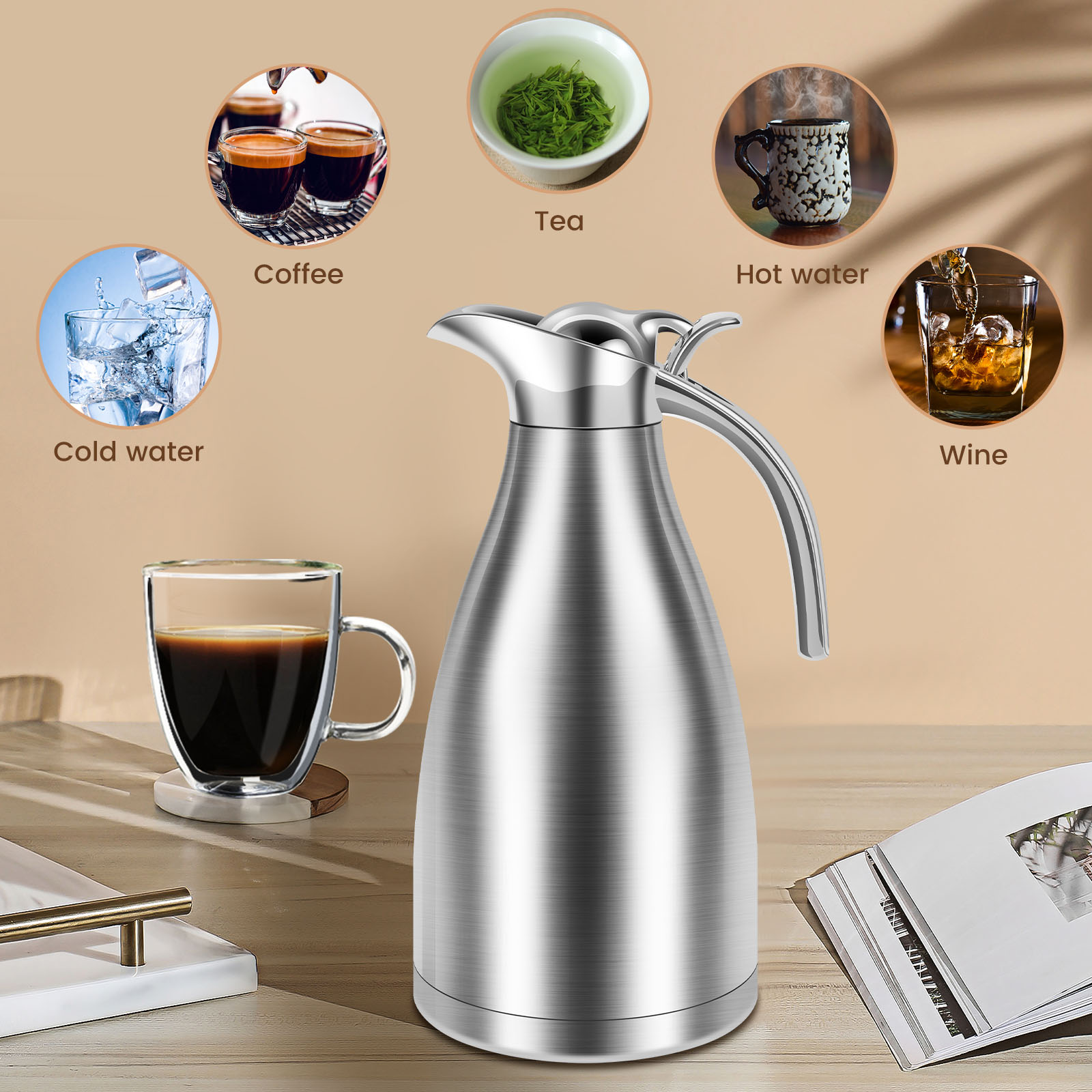 Teko Termal Dapur 2000ml, Jug  - Commercial Kitchen Kettle ulasan dan harga