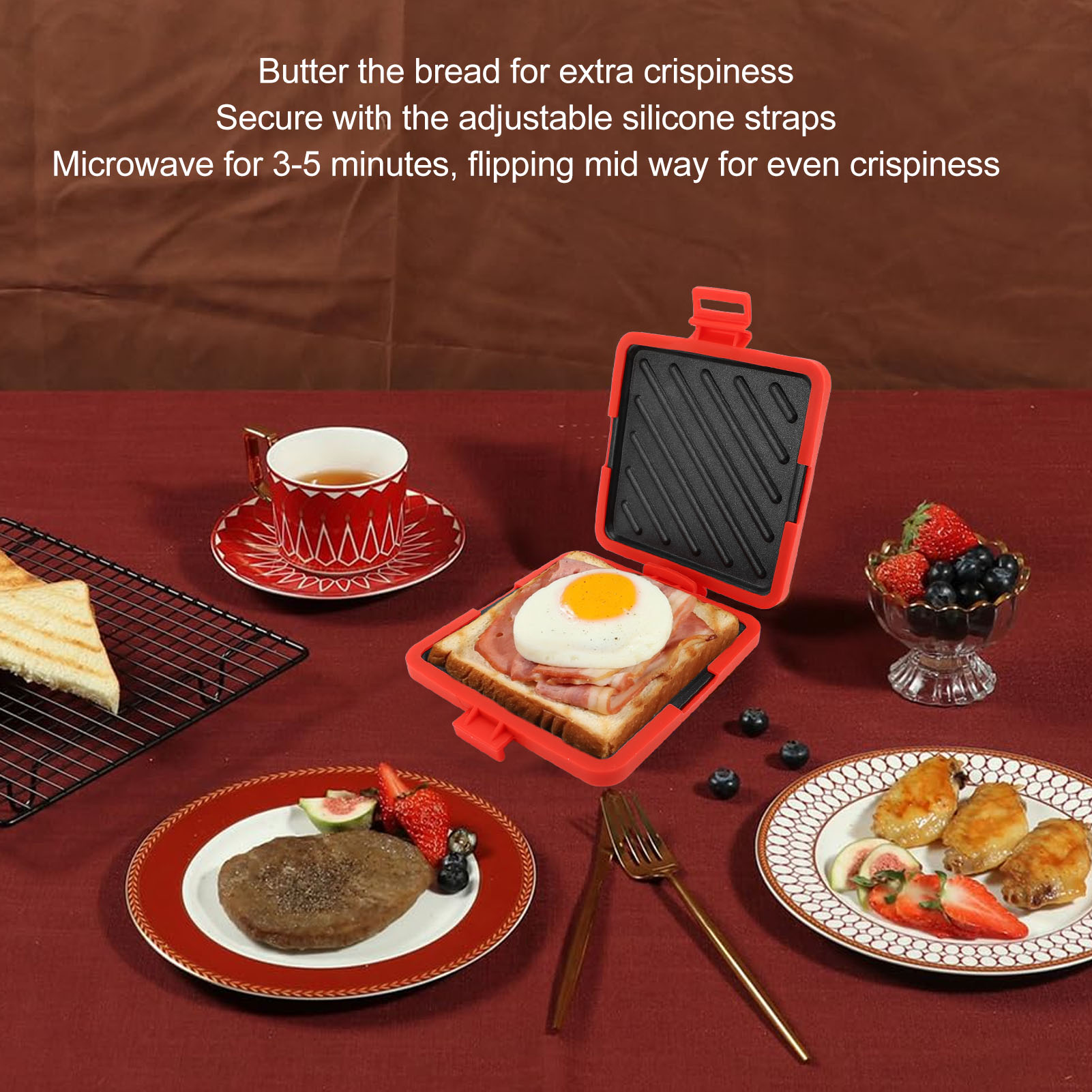 Pembuat Toastie Microwave Pemb - Sandwich Press Panini ulasan dan harga