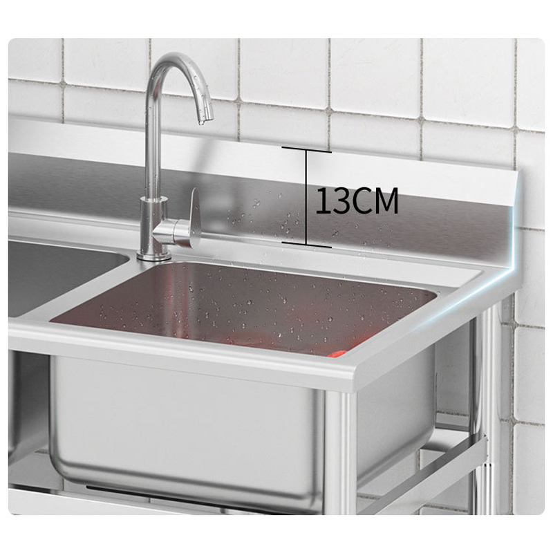 Wastafel dapur stainless steel - Commercial Kitchen Double Sink ulasan dan harga