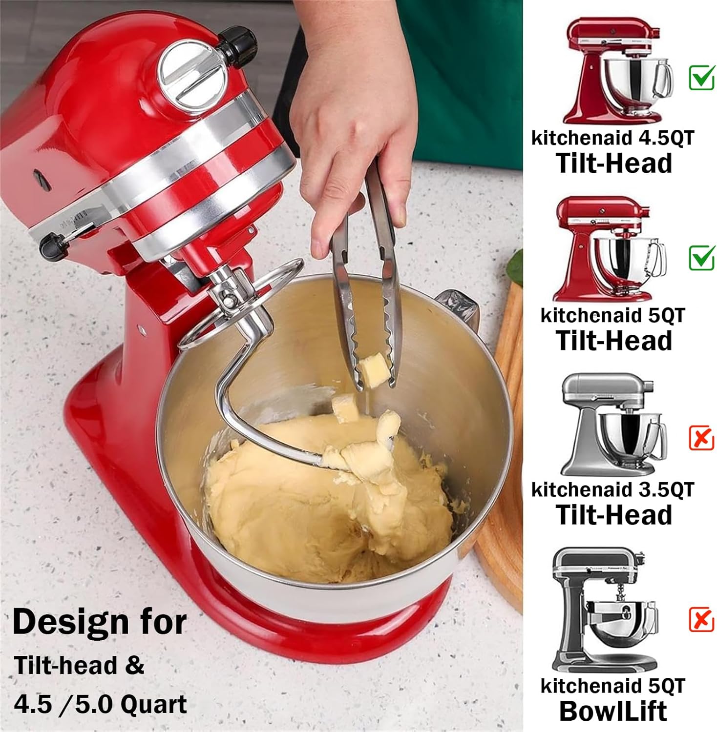 Hook Adonan Stainless Steel de - Commercial Kitchen Aid Mixer ulasan dan harga