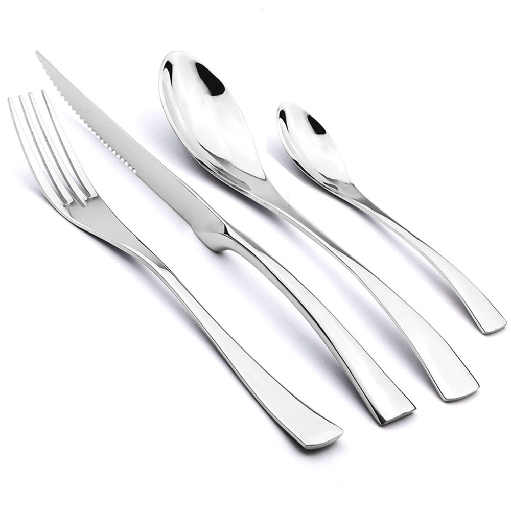 JANKNG 4 Buah Set Sendok Garpu - Commercial Kitchen Knives ulasan dan harga
