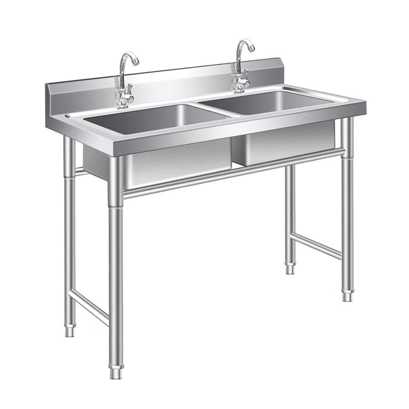 Meja Kerja Dapur Komersial dar - Commercial Kitchen Double Sink ulasan dan harga